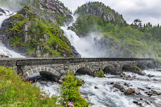 Langfossen Waterfall Norway
