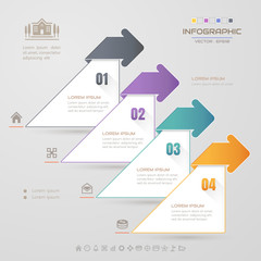 Infographics design template with icons, process diagram, vector eps10 illustration
