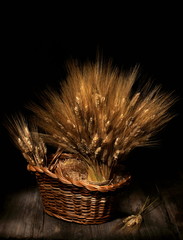 Natura morta con spighe di grano