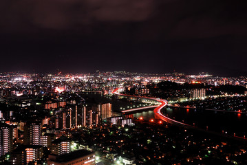 Obraz premium 福岡タワーからの夜景