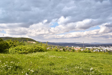 Fototapeta na wymiar Beautiful panoramic view of Budapest in spring