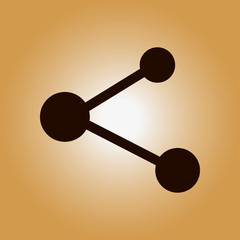 Share  sign icon. Vector of flat design style.