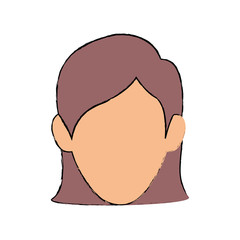 Young woman profile icon vector illustration graphic design