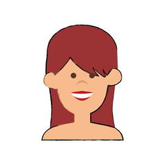 Young woman profile icon vector illustration graphic design