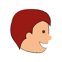 Young man profile icon vector illustration graphic design