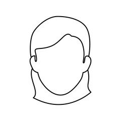 Young woman profile icon vector illustration graphic design