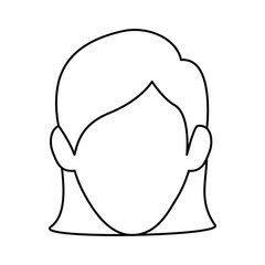 Young woman profile icon vector illustration graphic design