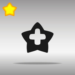 Star cross medicine black Icon button logo symbol 