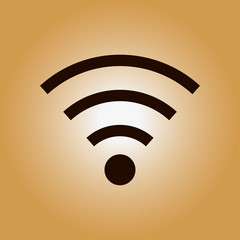 Wifi Symbol. Vector wireless network icon. Flat design style.