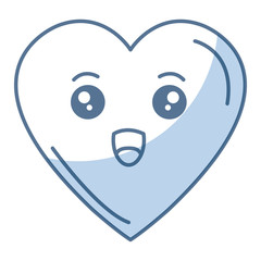 heart comic character icon vector illustration design