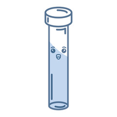tube test with blood comic character vector illustration design