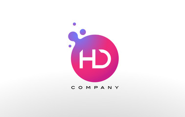 HD Letter Dots Logo Design with Creative Trendy Bubbles.