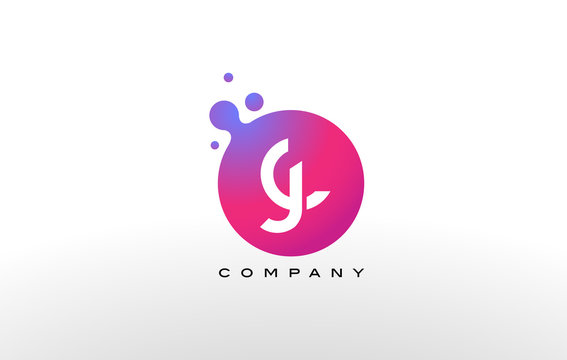 JC Letter Dots Logo Design with Creative Trendy Bubbles.