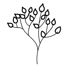 leafs plant decorative icon vector illustration design