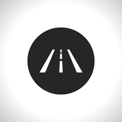Fototapeta premium Highway road lanes vector hmi dashboard flat icon