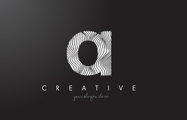 OI O I Letter Logo with Zebra Lines Texture Design Vector.