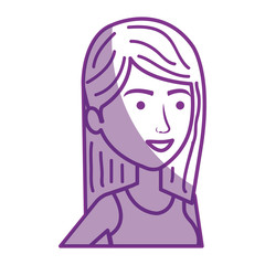 beautiful and young woman character vector illustration design
