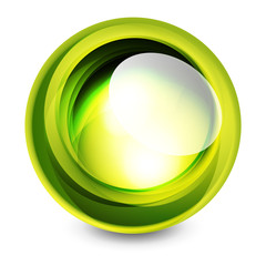 Glass sphere, futuristic abstract element