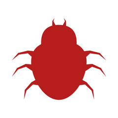 bug virus alert icon vector illustration design