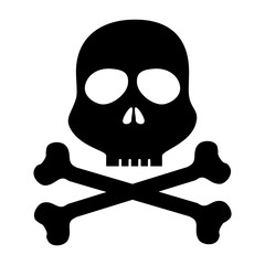 skull danger alert icon vector illustration design