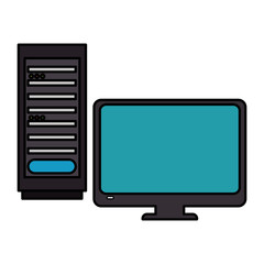 computer desktop isolated icon vector illustration design