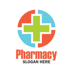 Obraz premium medical, pharmacy logo with text space for your slogan / tag line, vector illustration