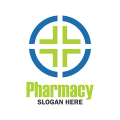 Fototapeta premium medical, pharmacy logo with text space for your slogan / tag line, vector illustration