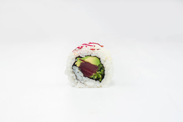 Fototapeta na wymiar Sushi roll isolated on a white background