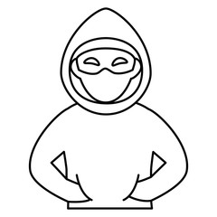 thief avatar character icon vector illustration design