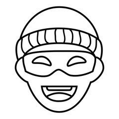 thief avatar character icon vector illustration design