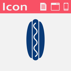 Vector hot dog icon. Food icon. Eps10