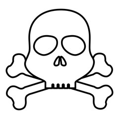 skull danger alert icon vector illustration design