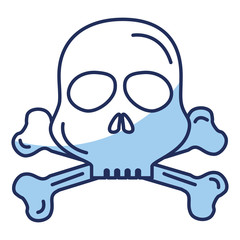 skull danger alert icon vector illustration design