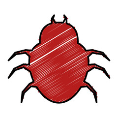 bug virus alert icon vector illustration design