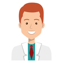 Male doctor avatar character vector illustration design