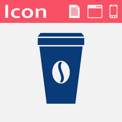 Vector coffee cup icon. Food icon. Eps10