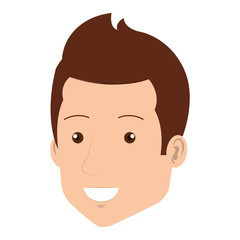 young man head avatar vector illustration design