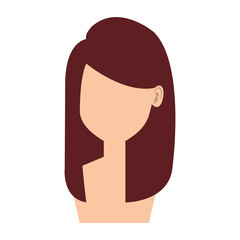 young woman shirtless avatar character vector illustration design