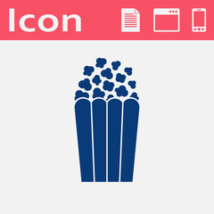 Vector popcorn icon. Food icon. Eps10