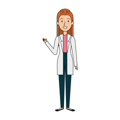 Fototapeta premium female doctor avatar character vector illustration design
