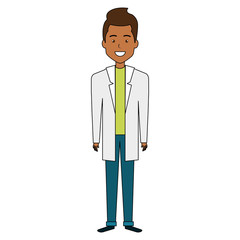 Male doctor avatar character vector illustration design