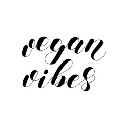 Vegan vibes. Lettering illustration.