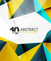 Fototapeta premium 3d triangle polygonal abstract vector