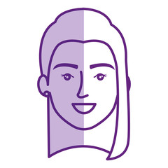 beautiful and young woman head vector illustration design