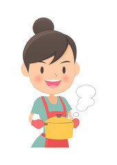 主婦　鍋料理が出来た