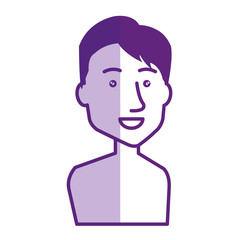 young man shirtless avatar character vector illustration design