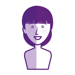 young woman shirtless avatar character vector illustration design