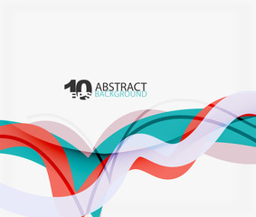 Vector wave lines abstract background