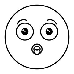 worried face emoticon kawaii character vector illustration design