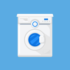Washing machine vector illustration in a flat style